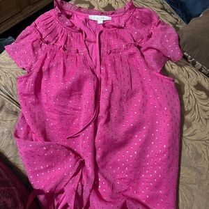 Loft Pink Blouse Medium